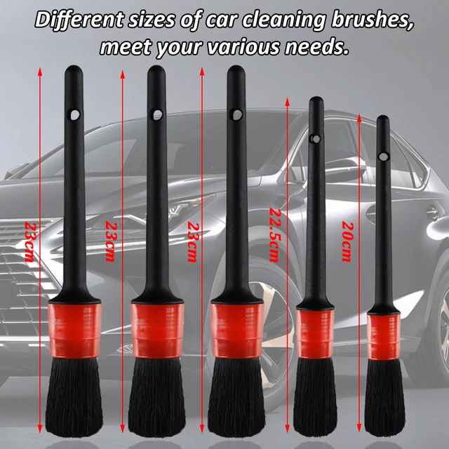 20 Kit de nettoyage de voiture avec brosse de jante de voiture, brosse de  perceuse, gant en microfibre de voiture, chiffon en microfibre de voiture,  brosse en métal nettoyage d'intérieur de voiture