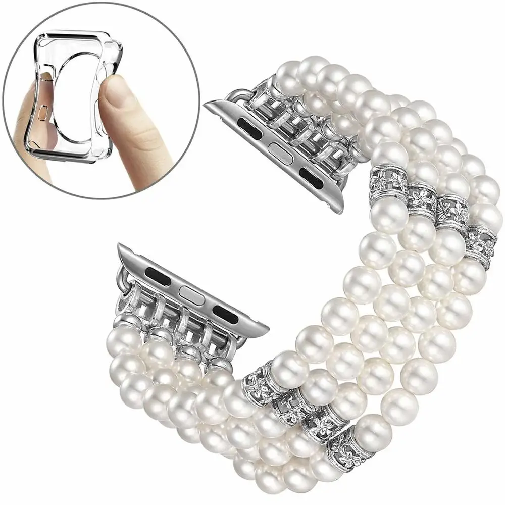 Корпус для часов + Модная бижутерия ремешок Apple Watch Band 38 мм/42 мм/40 мм/44 мм Series 5 1 2 3 4