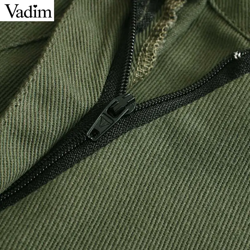 Женское элегантное платье vadim, однотонные штаны-шаровары на молнии с карманами, женские повседневные модные брюки KB197