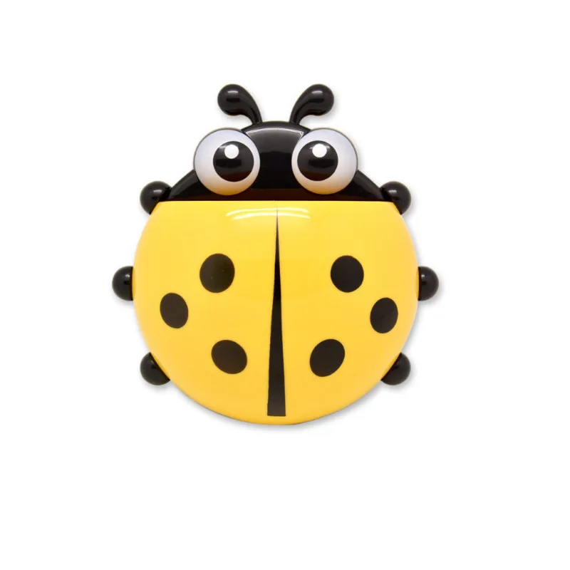 Цвет: желтый Держатель для зубной щетки в виде божьей коровки Suction Ladybird зубная паста Ванная комната комплекты бытовые товары с бесплатной доставкой - Цвет: Цвет: желтый