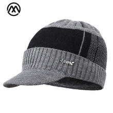 Модная мужская и женская уличная вязаная шапка мужская зимняя шапка и женская теплая хлопковая шапка плюс бархатная утолщенная Солнцезащитная шапка