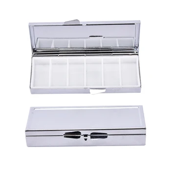 

1pc 6 Grids Medicines Organizer Pill Box Pill Case Container Damp Proof High Quality Medical Dispensing Box