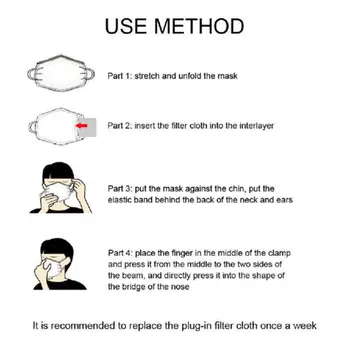 

2020 New PM2.5 Cotton Dust-proof Breathing Valve Mouth Masks Activated Carbon Filter Mask