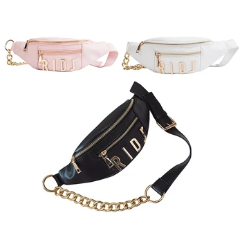 

Waist Bags for Women Fashion Leather Lady Belt Bags Letter Chains Fanny Pack Female Chest Bag Crossbody Bag
