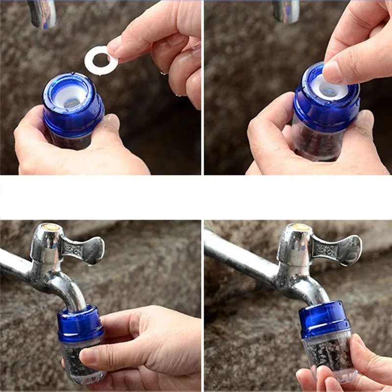 

Filter Tap Kitchen Faucets Water Filter Household Water Purifier Washable Filter Water Purification Faucet Water Filter 3*5.8cm