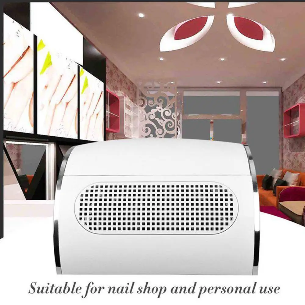 

Powerful Nail Dust Suction Collector with 3 Fan Vacuum Cleaner Manicure Tools with 2 Dust Collecting Bags