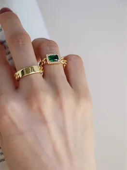 

Timeless Wonder Glam Geo Stone ID Cocktail Stackable Rings Women Jewelry Gothic Boho Designer Top Rare Punk Runway Ins Mix 2721