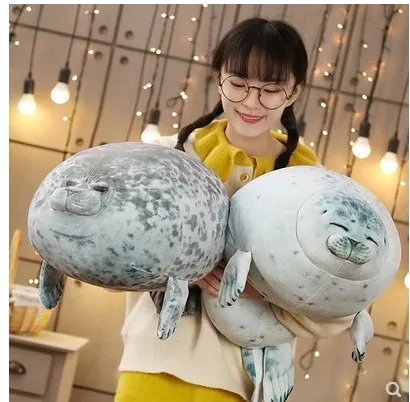 80cm/60cm/40cm/30cm Sea Lion Plush Toys 3D   Soft Seal Plush Pillows Stuffed Plush animal  Pillow for gift