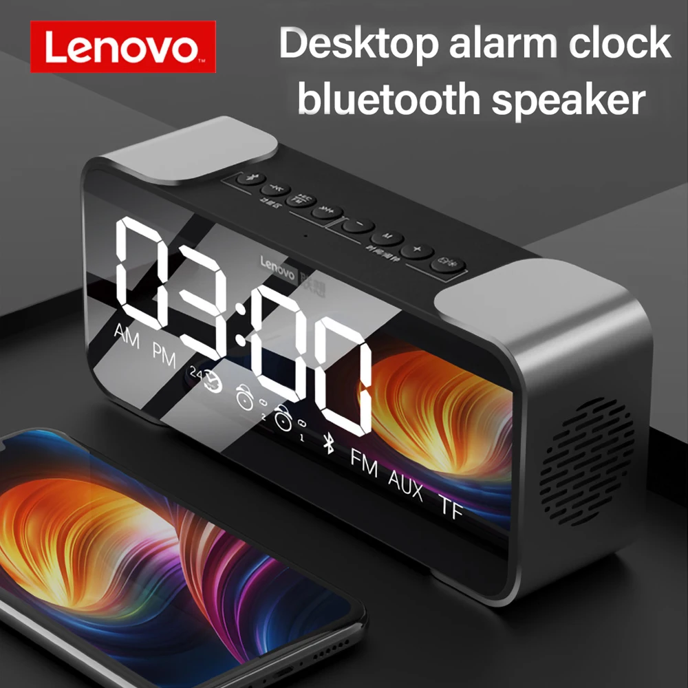 Lenovo L022 Bluetooth speakers portable wireless speakers Subwoofer speakers bluetooth 5.0 LED Alarm clock TF card AUX speakers Lenovo L022 Bluetooth speakers portable wireless speakers Subwoofer speakers bluetooth 5.0 LED Alarm clock TF card AUX speakers