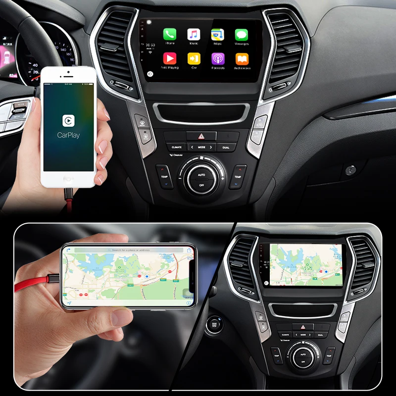 Junsun V1pro 4 + 64G Android 9 0 для hyundai Santa Fe 3 2013 2016 автомобильный Радио Мультимедиа Видео