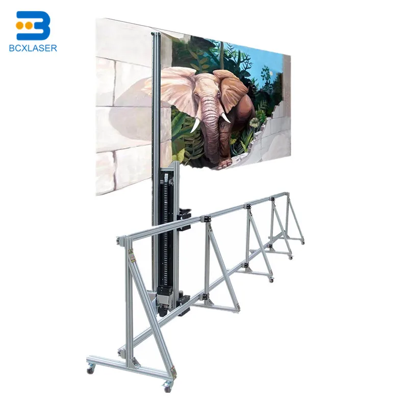 3D Wall Printer Machine Indoor Outdoor High Precision 3D UV Flat Intelligent Vertical Digital Varni