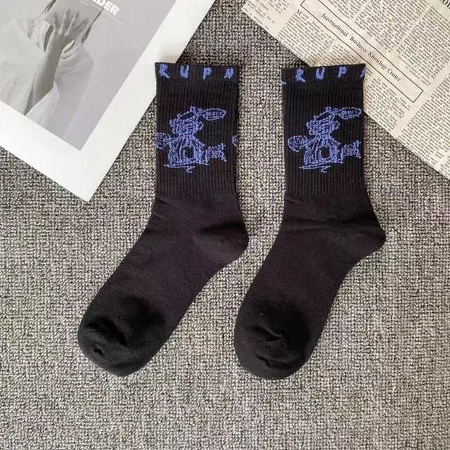 Street fashion creative Travis Scott socks interesting design pattern hip hop men socks happy novelty crew men socks 29
