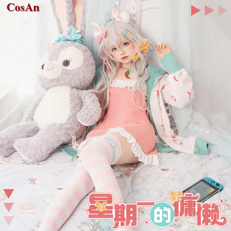 

Anime Virtual Youtuber Kagura Nana Cosplay Costume New Skin Monday Lazy Daily Wear Uniform Activity Party Role Play Clothing