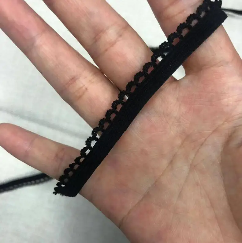 width 10mm 5 метров тонкая эластичная кружевная лента короткое белье кружевная Лента отделка шитье 10 мм ширина DIY Одежда Нижнее белье аксессуары - Цвет: width 10mm
