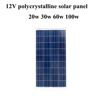 

1pcs 20W 30w 60w 12V Solar Panel Solar Panel Flexible 100w Solar System Photovoltaic Panel 12v 24v Battery/yacht/RV/car/boat