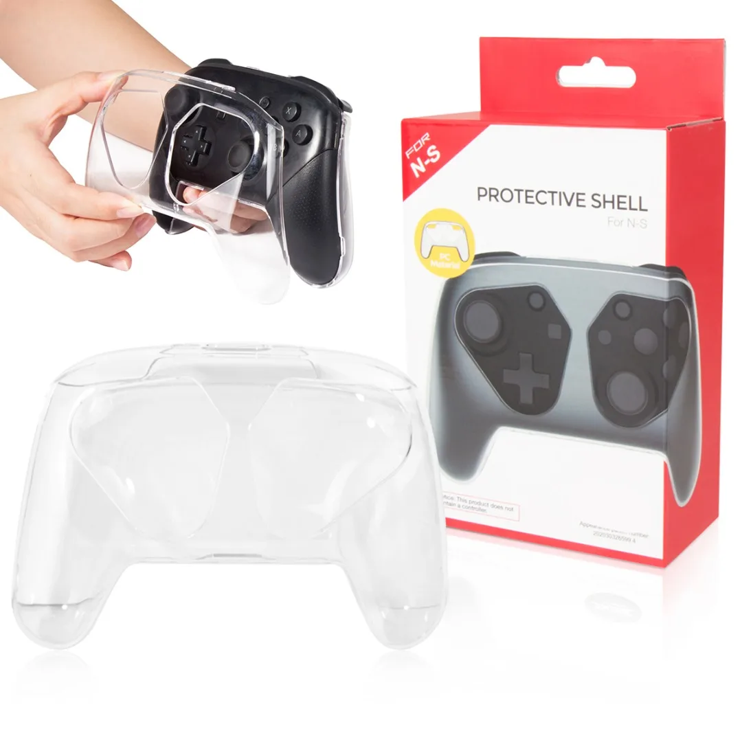 

Pohiks Transparent Crystal Protective Cover Case Compatible for Switch Wireless Game Controller Protection Bag Cover Case