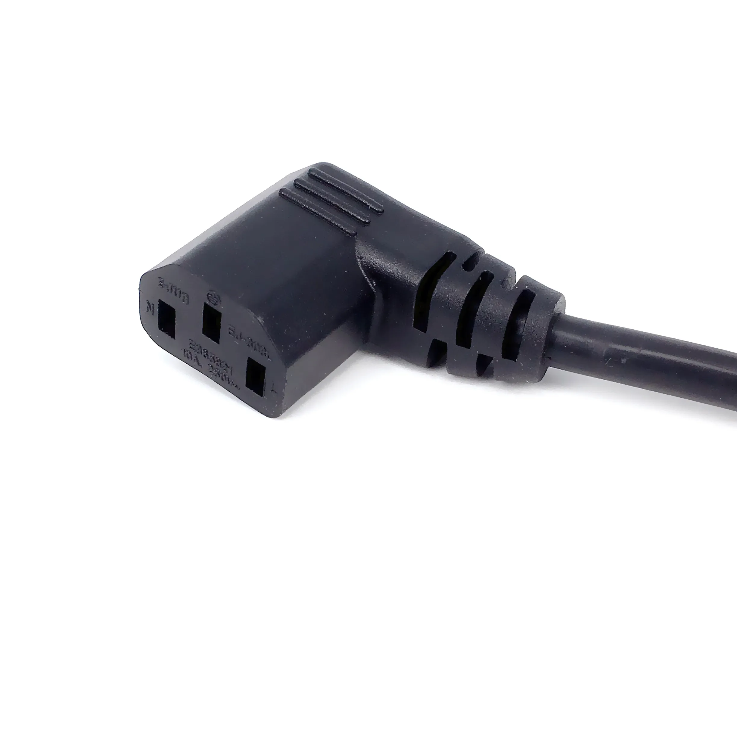 IEC 320 C13 Female PLug PDU/UPS Extension Power cable Connector left 90 degrees right angle 0.3M