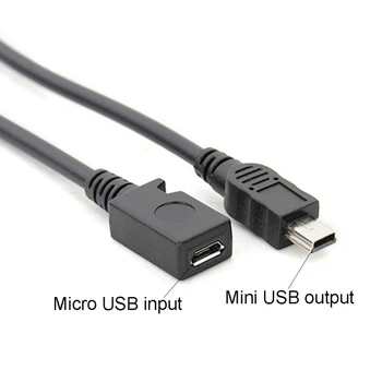 

Micro USB Female to Mini USB Male Adapter Charger Adaptor 13cm Converter Charging Data Cable for GPS Cellphone MP4