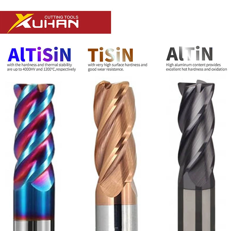 Xuhan Corner Radius End Mill Cnc R Bullnose Cutter Tungsten Carbide