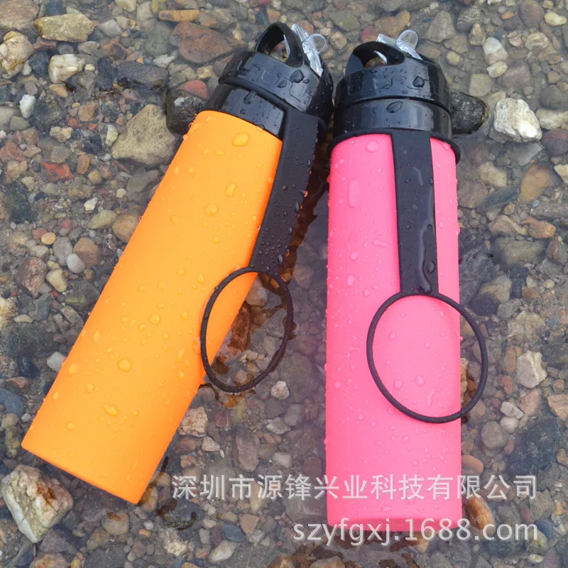 

Travel Portable Foldable Multi-functional Outdoor Sports Kettle Silicone Folding Kettle Gift Glass