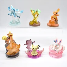 Eevee – figurine Pokemon famille, Super mignon modèle de couchage Pokemon Go aveugle boîte à jouets poupée décoration cadeau pour petite fille