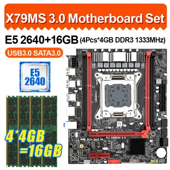 

X79 M-ATX Motherboard computer with E5 2640 CPU 4* 4GB DDR3 1333MHz ECC REG USB 3.0 SATA III NVMe M.2 for Intel X79 gaming set