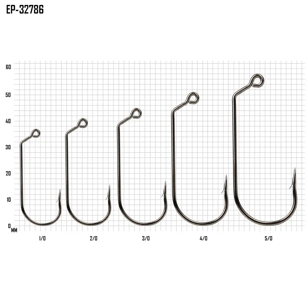 100 шт. Eupheng EP-32786 120 градусов Высокоуглеродистая сталь джиг приманки рыболовные крючки черные никель цвет рыболовный крючок