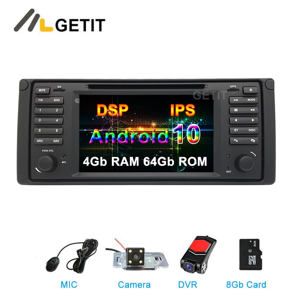 Android 10,0 Автомобильный DVD стерео радио плеер Multimedio gps для BMW E39