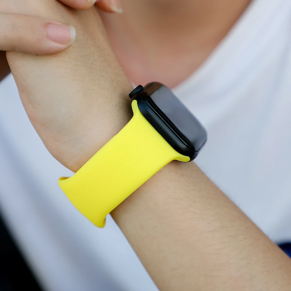 Ремешок для apple Watch 5 4 ремешок 44 мм 40 мм iwatch 3 2 ремешок 42 мм 38 мм Correa apple watch силиконовый браслет аксессуары