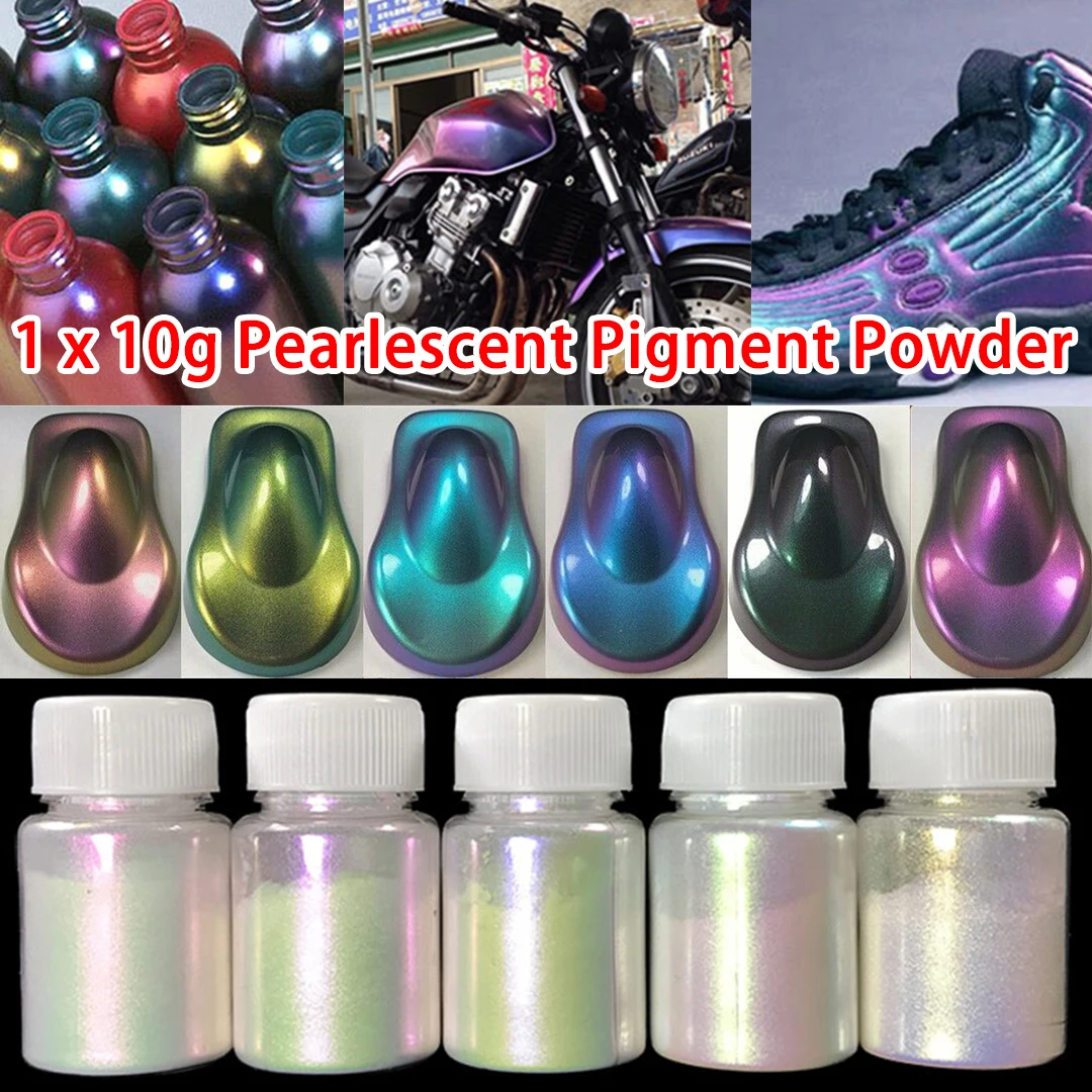 6Colors DIY 10g Chameleon Color Changing Pearl Pigment Powder For Car Paint Coating For Graffiti Pearl Iron Metal Painting
