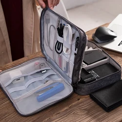 Bolsa de viaje portátil, organizador Digital, Cables USB, cargador de batería de energía, bolsa de almacenamiento con cremallera, bolsa de almacenamiento de cosméticos