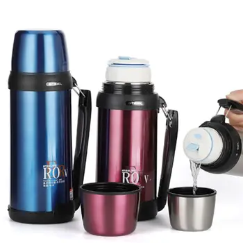 

304 stainless steel thermos 1000ml 1500 ml 1800 ml Empty coffee thermos bottles Thermos bottle travel thermos 2019 New arrvial