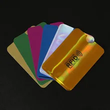 Антиrfid кошелек блокирующий считыватель Блокировка банк держатель карты Id Чехол для банковских карт защита металлический кредитный NFC Держатель алюминий 6,3*9,1 см