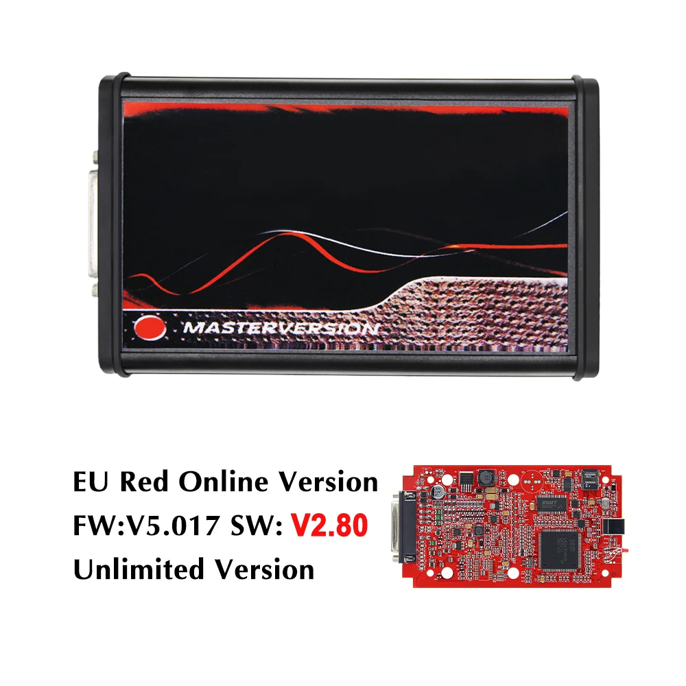 Newest KESS V2.80 V2 5.017 OBD2 Manager EU Online Red PCB ECU