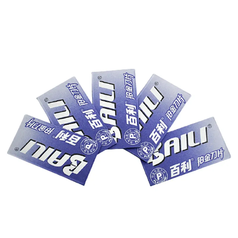 BAILI 10Pcs Ultra Thin Safety Razor Blades For Shaving Double Replaceable Stainless Steel Razor Men Shaver Blade BP007A