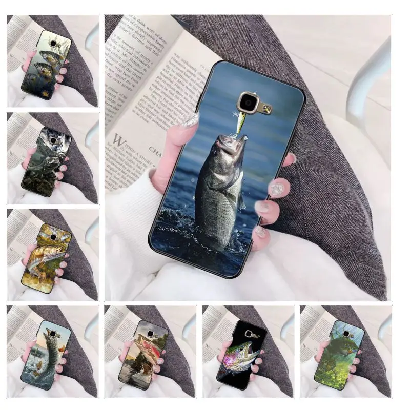 Охота и рыбалка искусство рыбы Черная мягкая крышка чехол для телефона Samsung a3 a5 a6