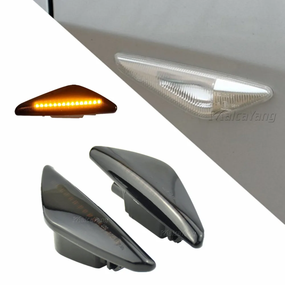 

2pcs LED Dynamic Turn Signal Light Side Marker Sequential Indicator Blinker For BMW X3 F25 X5 E70 X6 E71 E72 2008-2014