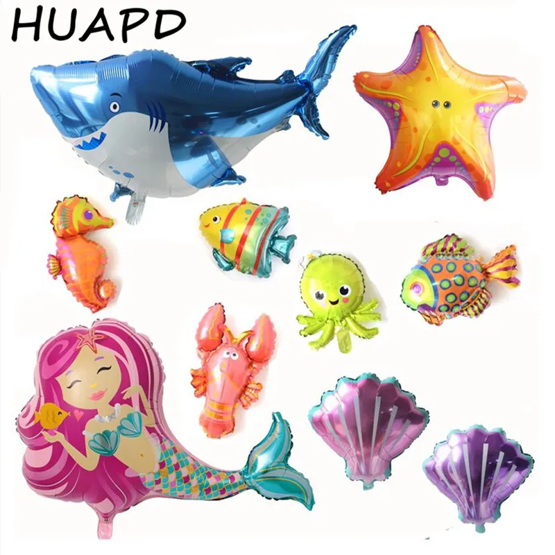 

1pcs Ocean Shark Balloons Birthday Party Balloon Under the Sea Mermaid Party Supplies Sea Animal Helium Globos Baby Shower Decor