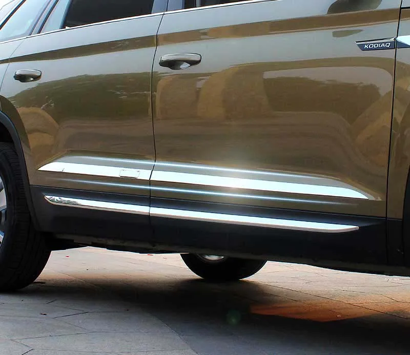 4 шт. для SKODA KODIAQ обшивка корпуса дверная планка антиколлизия полоса из