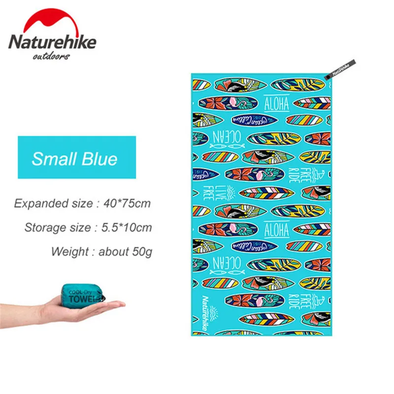 S Towel Blue Naturehike быстросохнущее купальное полотенце из микрофибры для путешествий, Пляжное банное полотенце, одеяло для бассейна, кемпинга, йоги, тренажерного зала, Спортивная мочалка - Цвет: S Towel Blue