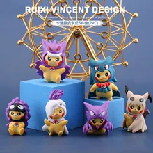 

Pokemon Cartoon Suit Pikachu Decorative Ornaments In The Car Capsule Toys Blind Box Dolls Toys Christmas Present