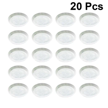 

20pcs Plastic Resin Flowerpot Drip Tray Plant Pot Saucer for Fleshiness Planter Garden Balcony Trandsparent A35
