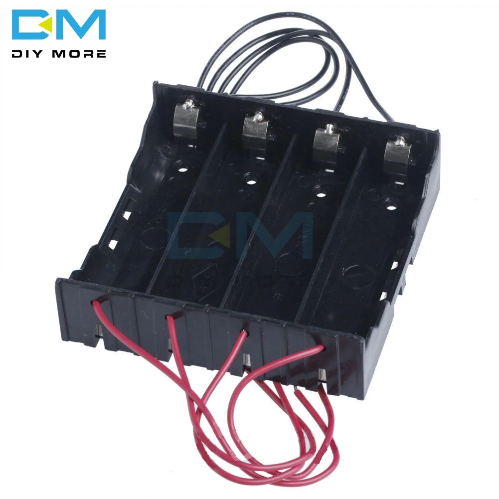 

Plastic Battery Holder Storage Shell Box Case For 4x 3.7v 18650 Rechargeable Battery ABS Material Light Convenient