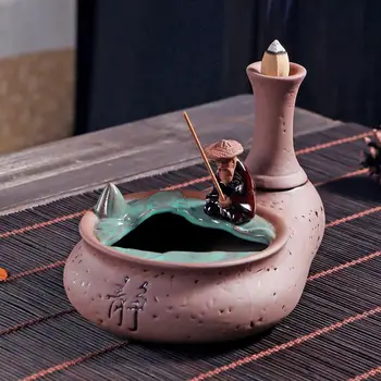 

Old Man Smoke Waterfall Incense Sticks Holder Aromatherapy Furnace Mountain Handicraft Backflow Incense Burner Incense Holder