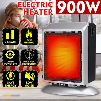 

900W 2 Levels Adjustable Electric Winter Heater Fan Mini Over-heat Protection Space Warmer Heating Low Noise & No Radiation