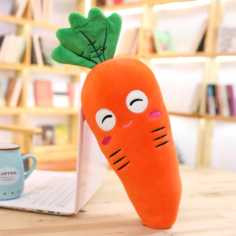 1pc 25cm Creative Simulation Carrot Plush Toys Super Soft Carrots Doll Stuffed with Down Cotton Plush Pillow Brithday Gift - Цвет: A
