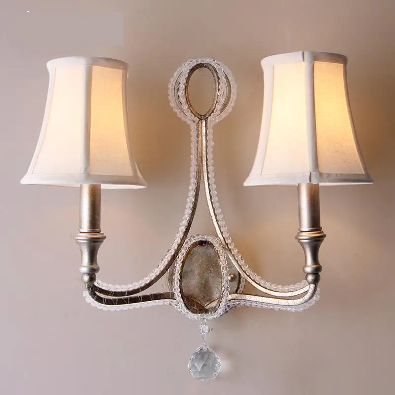 

hotel wall sconce for bedroom living room modern wall lamp with fabric shade