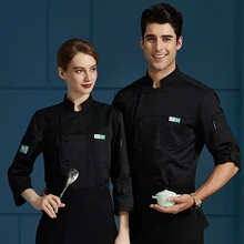 Unisex Canteen Cooking Sushi Cook Uniform Jackets Catering Restaurant Cook Work Wear Hotel Kitchen Bakery Food Service Chef Coat
