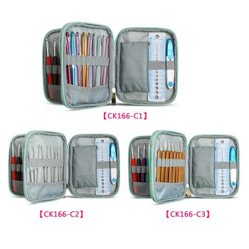 

Premium Crochet Hooks Set With Case Knitting Needles Set DIY Needle Arts Craft Scissors Stitch Markers Sewing Tools