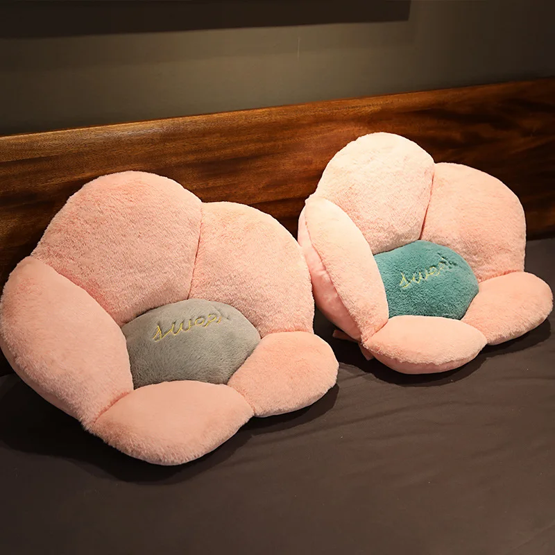 

Fruzzy Flower Seat Cushion PP Cotton Stuffed Home Decor Plant Pillow Winter Warm Plush Sofa For Bed Chair Sofa Kids 55*65cm